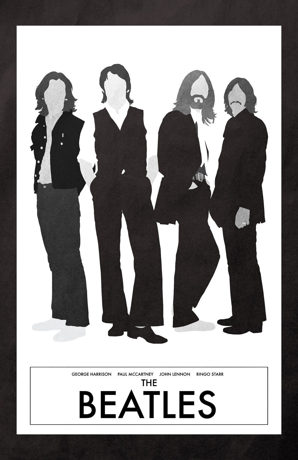 Beatles Poster ❺ The Beatles Graphics Poster Rock Star Icon Band Music Legend
