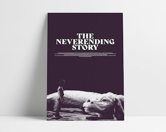 Neverending Story | 80s Fantasy Sci Fi Original Minimal Movie Poster | Room Office Movie Buff Giclee Print