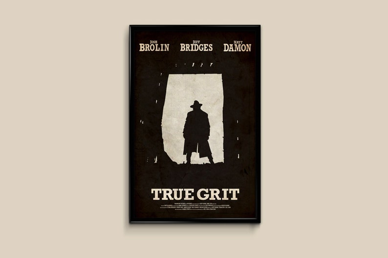 True Grit 12 x 18 Minimalist Movie Poster Giclee Print image 1