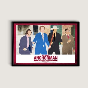 Anchorman 12 x 18 Minimalist Movie Poster Giclee Print
