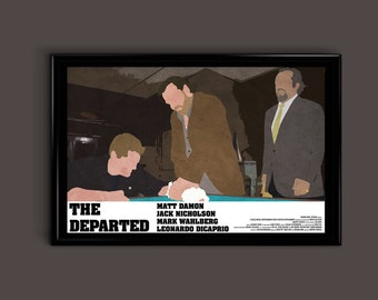The Departed 12 x 18 Minimalist Movie Poster Giclee Print