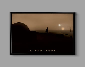 Star Wars Episod IV Ett nytt hopp 12 x 18 minimalistisk filmaffisch gicléetryck