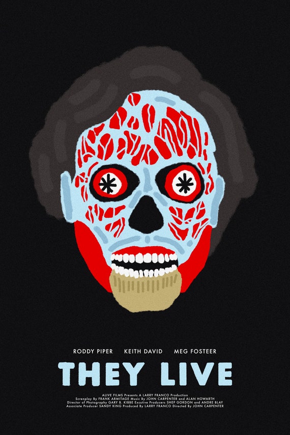 They Live 12 X 18 Inch Minimal Movie Poster Giclee Print - Etsy