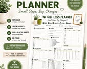 Weight Loss Planner Printable | Fitness & Meal Tracker | Weight Loss Journal PDF | Healthy Habit Planner | Digital Download