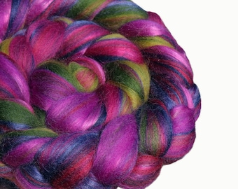« Boîte à bijoux » personnalisée pour le filage et le feutrage, mélange de fibres de luxe, couleurs sombres, mélange brillant, quantité de pull
