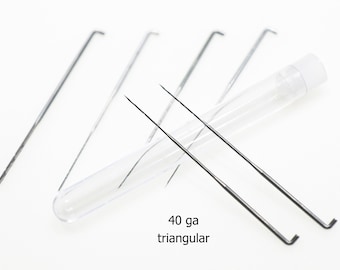 Agujas para fieltro de calibre 40, finas, juego de 3 o 10 unidades, agujas para fieltro con aguja, fieltro seco, herramienta para fieltro, soporte de madera no incluido.