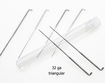 Agujas para fieltro de calibre 32, gruesas, juegos de 3 o 10 unidades, agujas para fieltro con aguja, fieltro seco, herramienta para fieltro, soporte de madera no incluido.