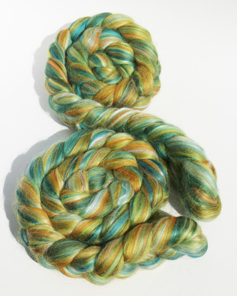 Here Comes The Sun specialblandad kammad topp: 100 g merinoull, mullbärssilke, bambu, tencel-roving bild 2