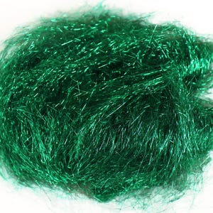 Angelina for spinning, felting and silk paper making/silk fusion, 5 grams super sparkly effect fiber, non-fix, non heat bondable, Green