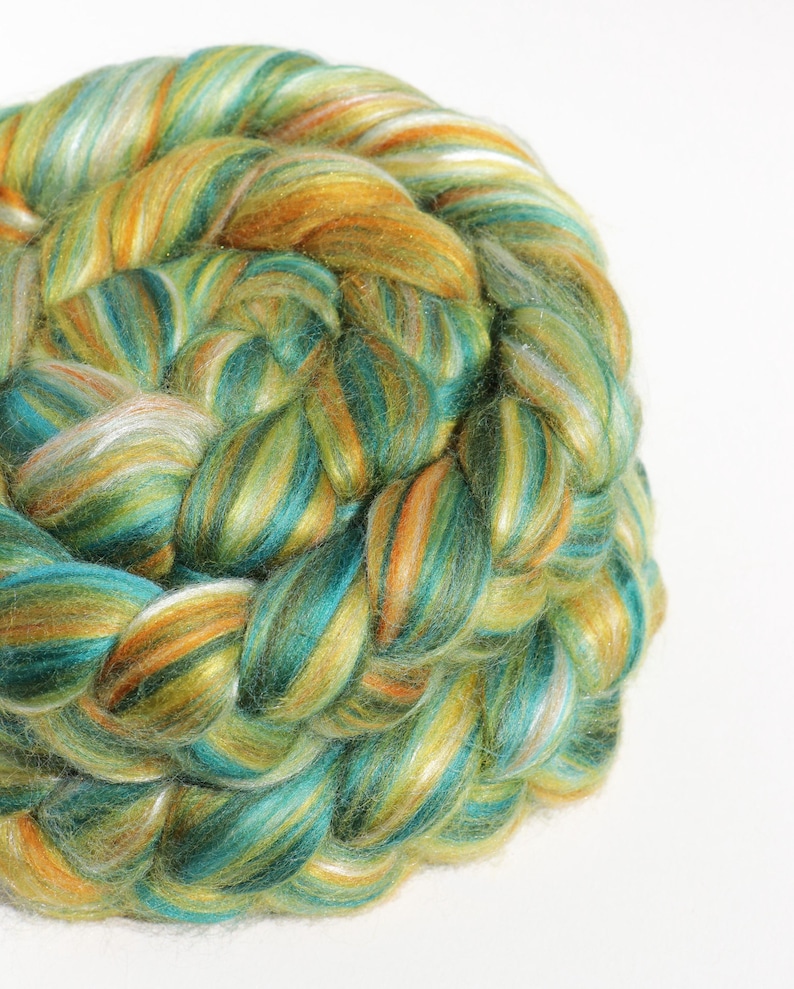 Here Comes The Sun specialblandad kammad topp: 100 g merinoull, mullbärssilke, bambu, tencel-roving bild 1
