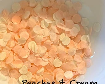 Soft ivory mixes tissue confetti—throw/scatter-wedding/shower
