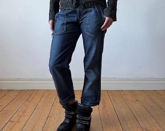 Vintage Miss Sixty Denim Capris Low Rise Y2K Piratecore Cropped Jeans