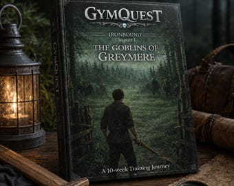 RPG-träningsprogram | 10-veckors fitnessäventyr | Gamifierat träningspass | Styrketräning, hypertrofi och uthållighetsrutin på gymmet