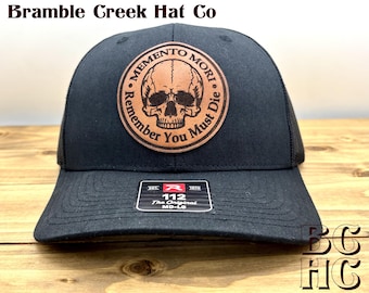 Memento Mori Leather Patch Trucker Hat – Richardson 112