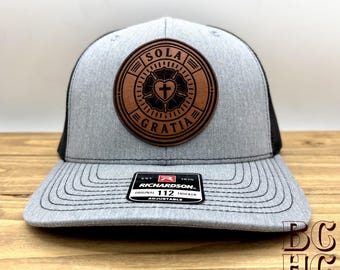 Reformed "Sola Gratia" Leather Patch Trucker Hat – Richardson 112