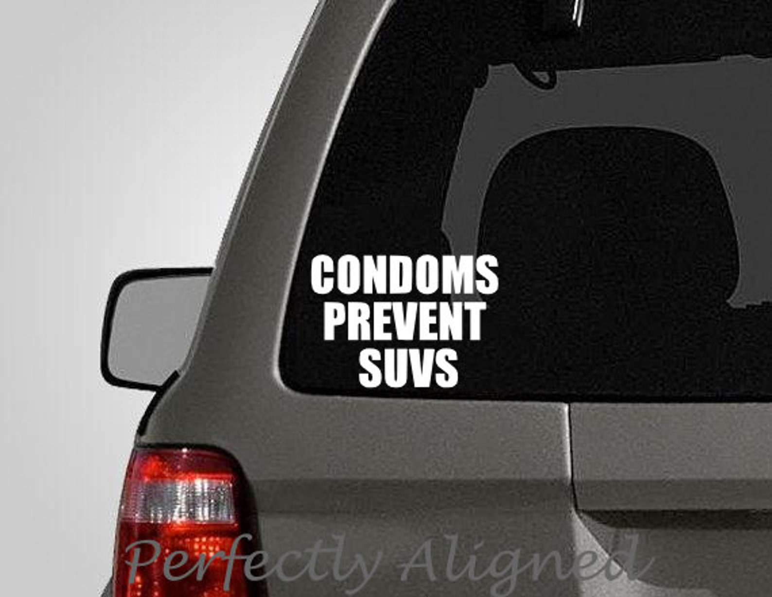 Car decal CONDOMS PREVENT SUVS vinyl decal Etsy