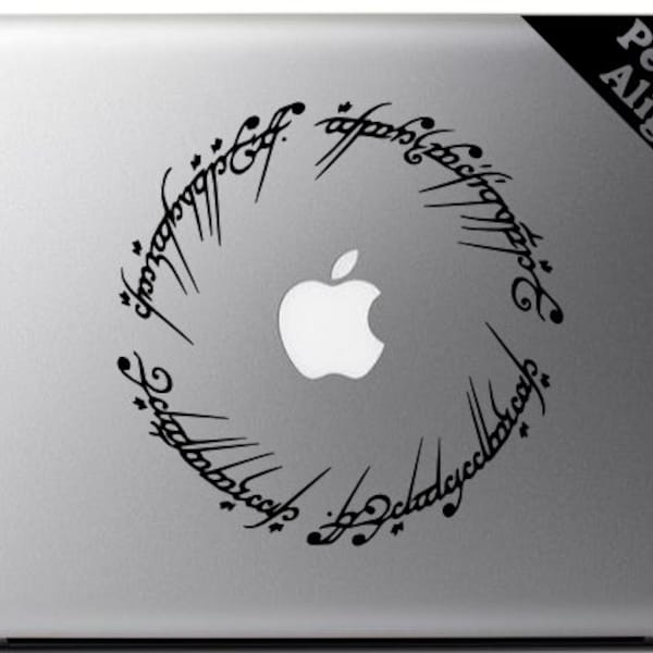 Vinyl Decal - Décalque Elvish Circle de 5 » inspiré par Le Seigneur des Anneaux pour Macbooks, Ordinateurs portables, Voitures, etc...