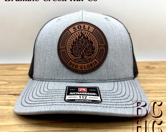 Reformed "Soli Deo Gloria" Leather Patch Trucker Hat – Richardson 112