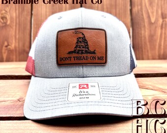 Gadsden Flag "Don't Tread On Me" Leather Patch Trucker Hat – Richardson 112