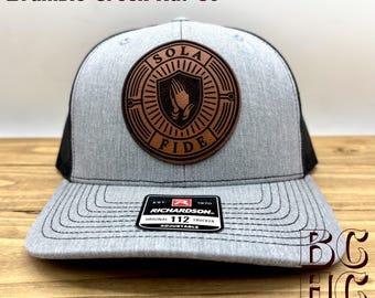 Reformed "Sola Fide" Leather Patch Trucker Hat – Richardson 112