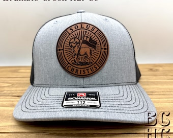 Reformed "Solus Christus" Leather Patch Trucker Hat – Richardson 112