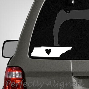 Tennessee with Heart Home State Vinyl Decal