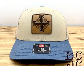 Reformed Jerusalem Cross Leather Patch Trucker Hat – Richardson 112