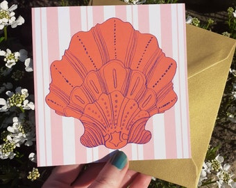 Rococo shell notecards x 2