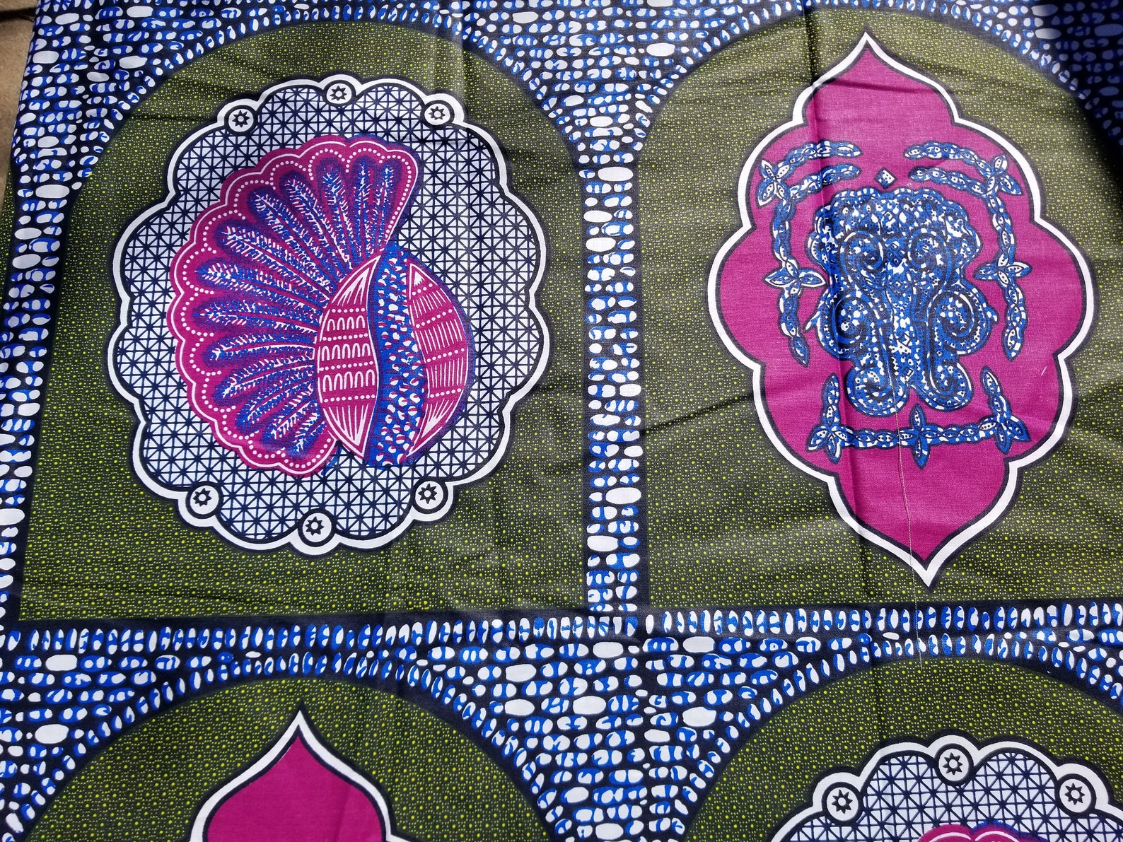 Unique Indian Style Chintz Upholstery Fabric Pink blue and Etsy