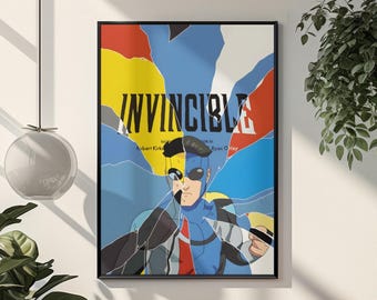 Invincible Poster | Superhero Wall Art | Omni Man Inspired Print | Comic Style Decor | Brutalist Aesthetic TV Series Comic Cover Poster