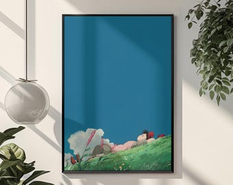 Kiki’s Delivery Service Poster | Studio Ghibli Anime Wall Art | Vintage Japanese Animation Print | Cozy Aesthetic Decor | Kikis Movie Poster