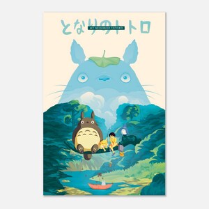 My Neighbor Totoro Poster | Studio Ghibli Anime Print | Vintage Japanese Wall Art | Miyazaki Movie Decor | Cute Ukiyo-e Anime Gift image 5