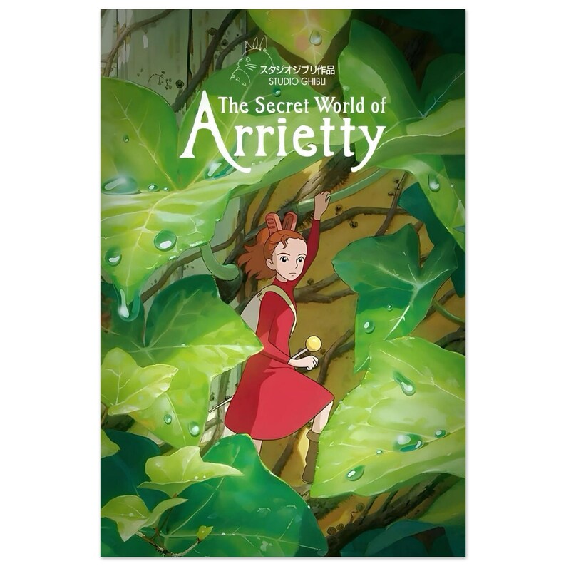 The Secret World Of Arrietty Poster | Studio Ghibli Anime Wall Art | Nature Aesthetic Print | Fantasy Room Decor | Japanese Movie Gift image 5