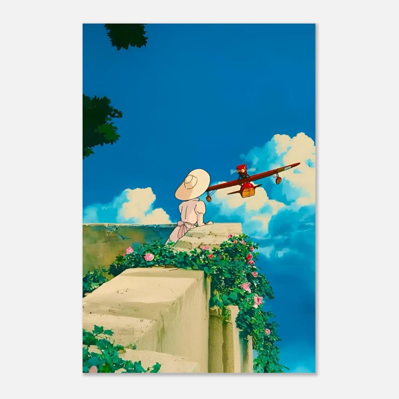 Porco Rosso Poster | Studio Ghibli Anime Wall Art | Vintage Japanese Movie Print | Retro Aesthetic Decor | Classic Anime Poster image 5