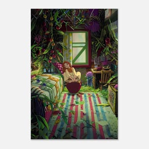 Arrietty Poster | Studio Ghibli Anime Wall Art | Secret World of Arrietty Print | Nature Aesthetic Decor | Vintage Japanese Fantasy Gift image 5