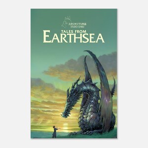 Tales From Earthsea Poster | Studio Ghibli Fantasy Dragon Wall Art | Anime Movie Print | Japanese Fantasy Decor | Ghibli Fan Gift image 5