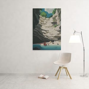 Póster de Porco Rosso / Arte mural de anime de Studio Ghibli / Lámina estilo Ukiyo-e vintage / Decoración de películas con estética anime / Ilustración retro japonesa imagen 3