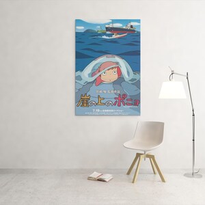 May include: A poster featuring an animated illustration of a character with red hair and a blue blanket, with ships in the background. The poster has Japanese text and the date 7.19.