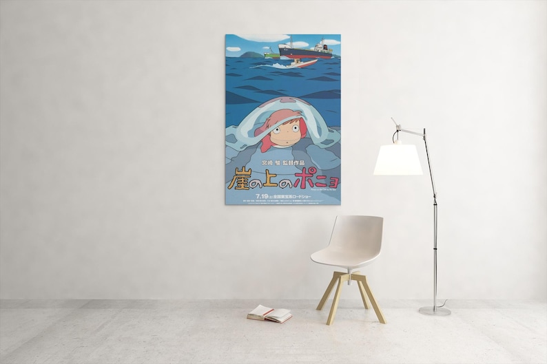 May include: A poster featuring an animated illustration of a character with red hair and a blue blanket, with ships in the background. The poster has Japanese text and the date 7.19.