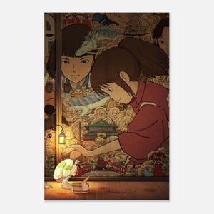 Spirited Away Poster | Chihiro Ogino Anime Wall Art | Studio Ghibli Anime Aesthetic Print | Japanese Movie Room Decor | Vintage Film Gift image 5