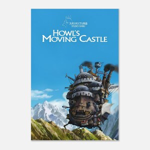 Howl’s Moving Castle Poster, Studio Ghibli Anime Wall Art, Japanese Aesthetic Movie Print, Vintage Howls Moving Castle Decor, Y2K Anime Gift image 5