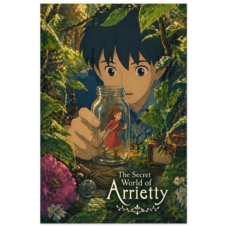 The Secret World of Arrietty Poster | Studio Ghibli Wall Art | Vintage Anime Movie Print | Cottagecore Room Decor | Fantasy Anime Gift image 5