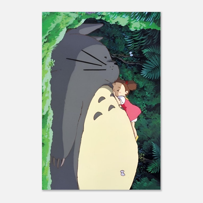 Poster di Il mio vicino Totoro e Mei / Classica opera d'arte da parete dello Studio Ghibli / Stampa anime stravagante / Decorazione per la camera da letto con Totoro / Regalo nostalgico a tema cinematografico immagine 5