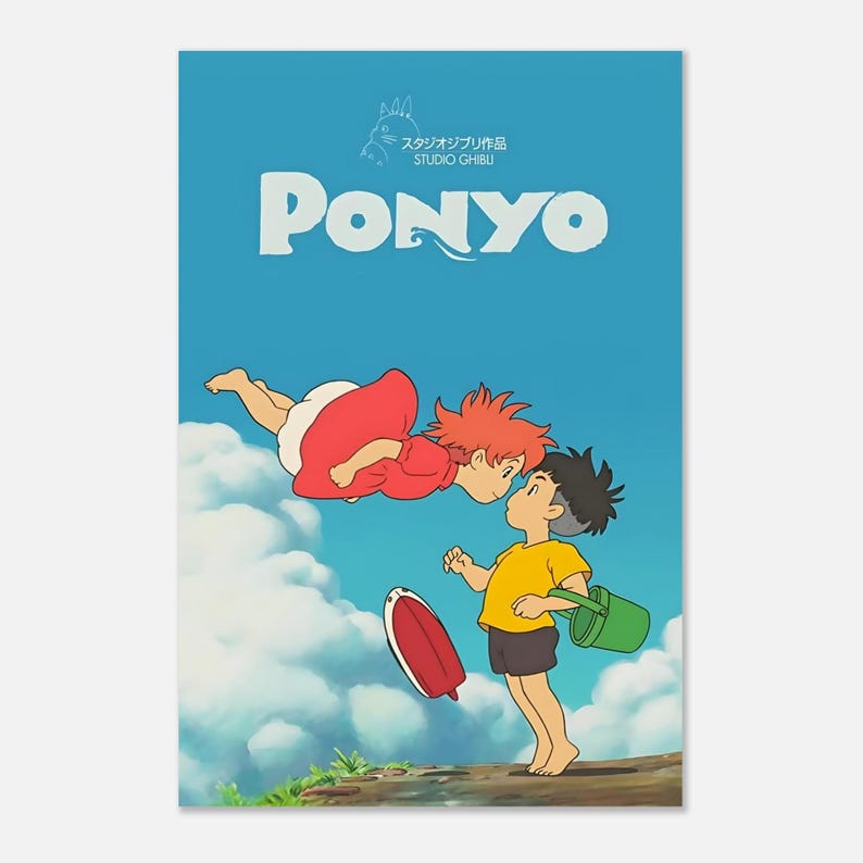 Ponyo Movie Poster | Studio Ghibli Anime Print | Vintage Ocean Fantasy Wall Art | Miyazaki Film Decor | Cute Anime Poster | Kids Room Decor image 5