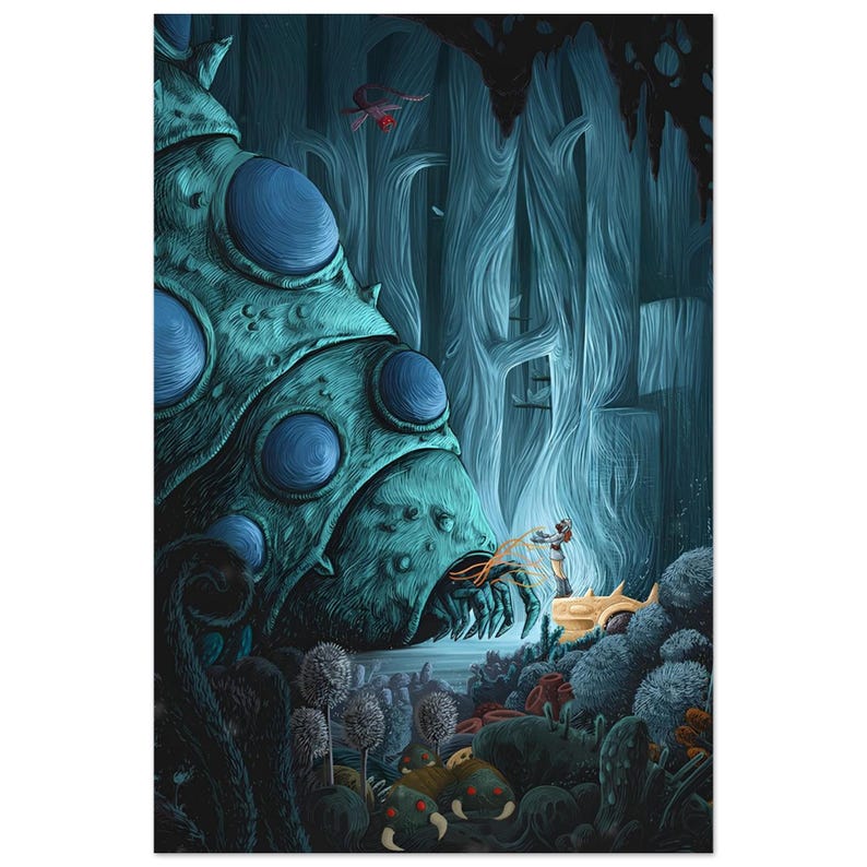 Nausicaa Of The Valley Of The Wind Poster | Studio Ghibli Anime Wall Art | Fantasy Nature Print | Vintage Japanese Movie Decor | Anime Gift image 5