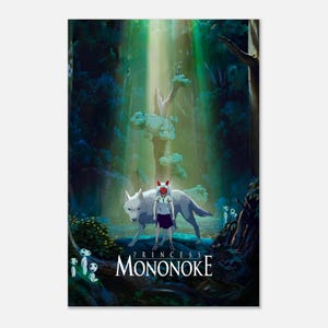 Princess Mononoke Poster | Studio Ghibli Forest Spirit Wall Art | Anime Movie Print | Miyazaki Nature Decor | Kodama Aesthetic Gift image 5