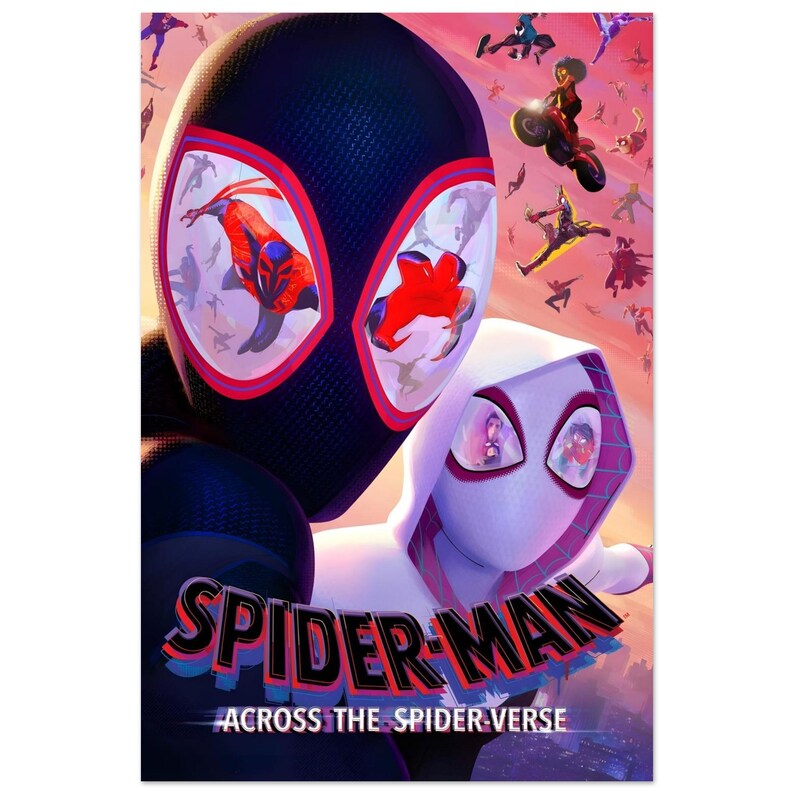 Spider Man Across the Spider Verse Poster | Miles Morales Gwen Stacy Wall Art | Marvel Movie Print | Kids Bedroom Decor | Fan Gift Poster image 5