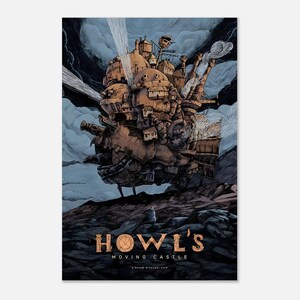 Howl’s Moving Castle Poster | Studio Ghibli Anime Print | Ukiyo-e Style Wall Art | Vintage Aesthetic Fantasy Movie Decor | Ghibli Fan Gift image 5
