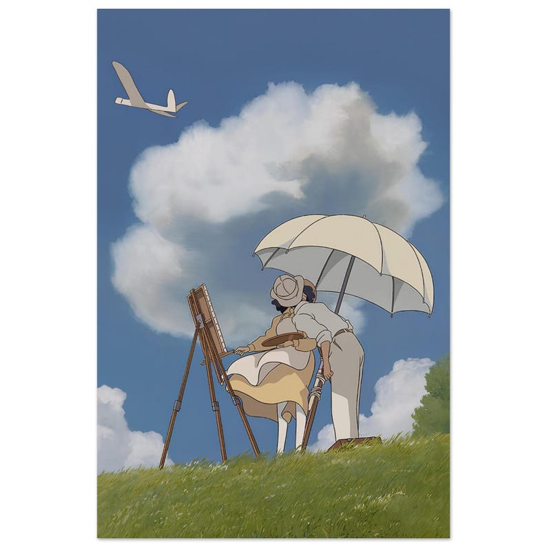 The Wind Rises Poster | Vintage Studio Ghibli Wall Art | Hayao Miyazaki Anime Print | Dreamy Sky Y2K Aesthetic Decor | Japanese Movie Gift image 5