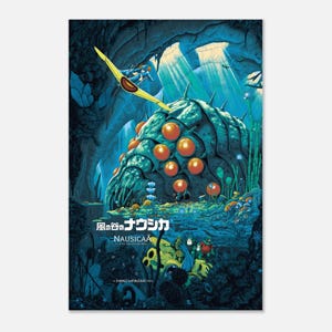 Póster de Nausicaä del Valle del Viento / Lámina vintage de Studio Ghibli / Arte mural vintage de anime Ukiyo-e / Decoración retro japonesa de anime imagen 5